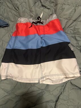 Old Navy Colorblock Swim Shorts - Red, Blue, Black, White